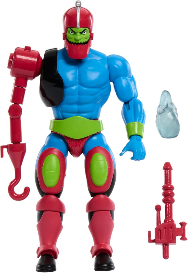 Masters of the Universe Origins figurină de acțiune Trap Jaw figurină de colecție, Aprox. 14 cm mare jucărie populară MOTU Villain cu 16 articulații mobile și accesorii, HYD41, [Multicolor]