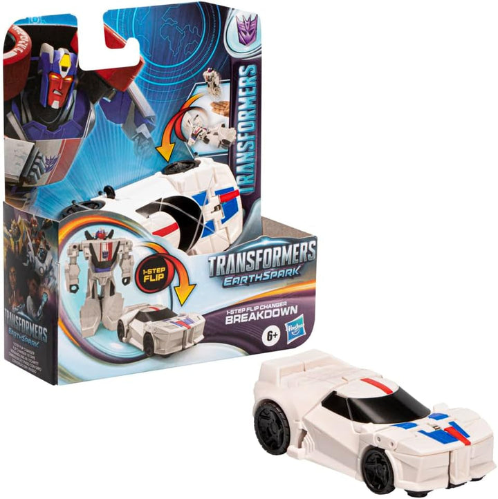Jucărie Transformers Earthspark 1-Step Flip Changer Megatron, figură de acțiune înaltă de 10 cm, jucărie robot pentru copii cu vârsta de peste 6 ani