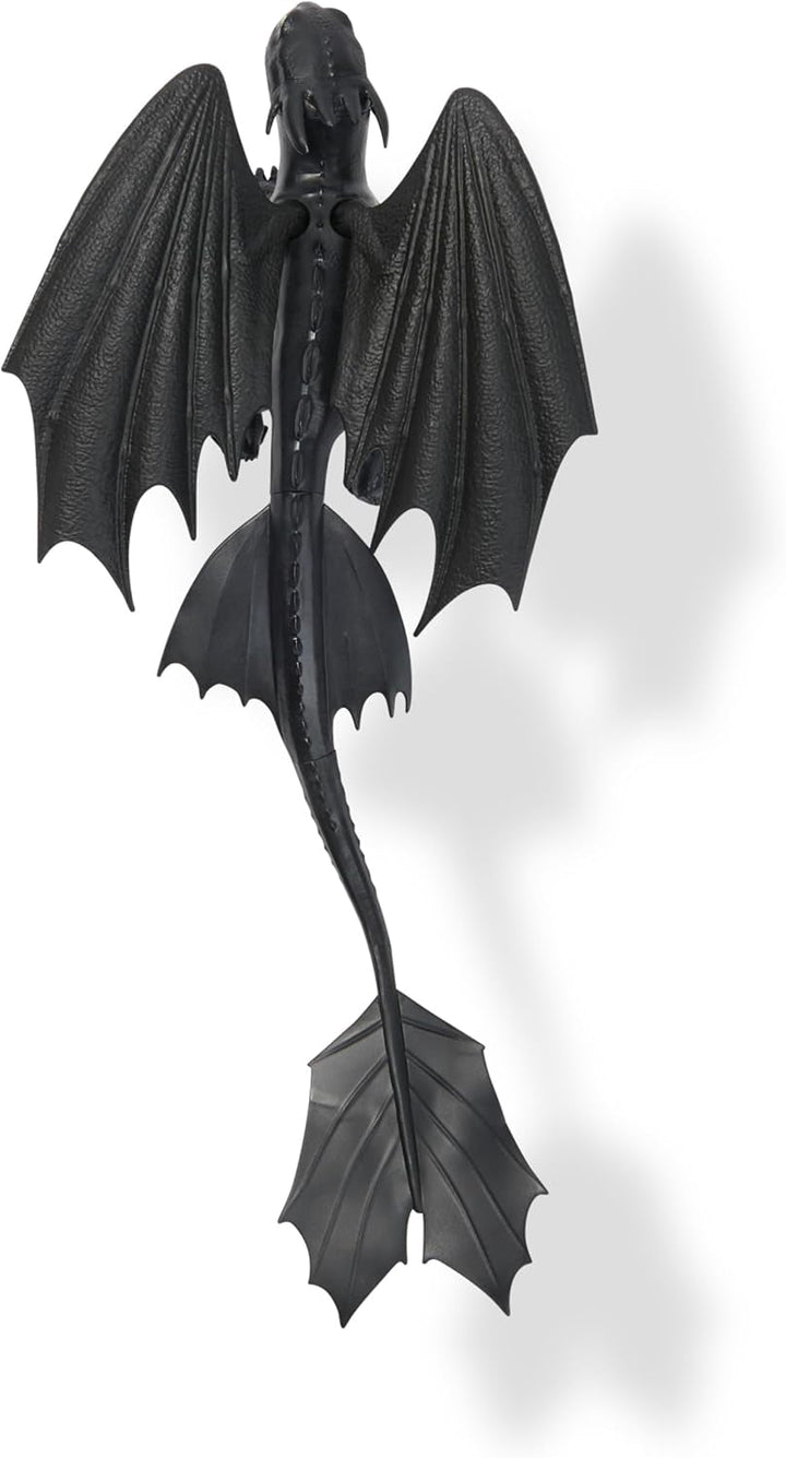 Dreamworks How to Train Your Dragon, 22cm lungime dragon de bază figura Toothless, jucărie pentru copii cu vârsta de 4+