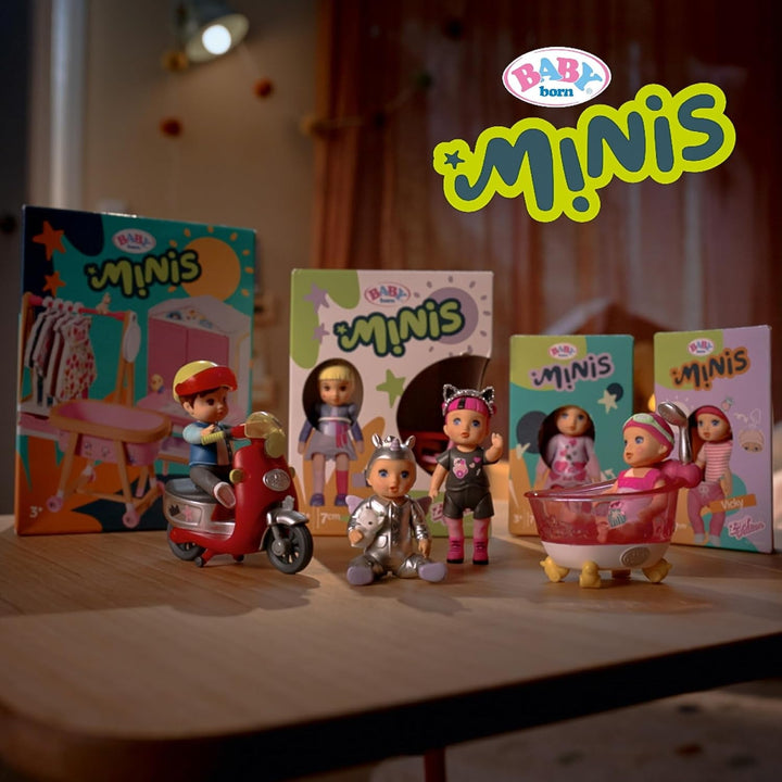 BABY Born Minis set de joacă pentru cadă cu păpușă Minis Amy și rață, 906101 Zapf Creation