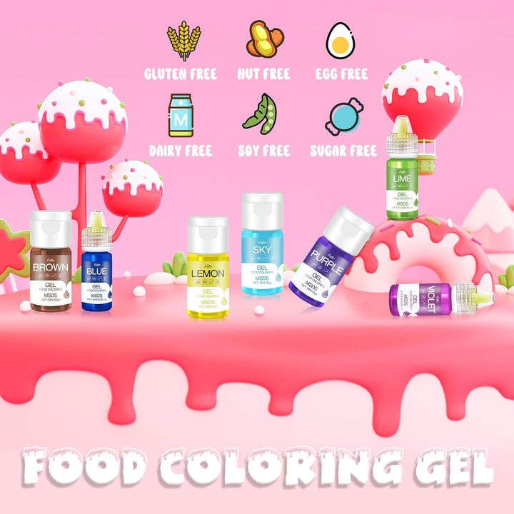 Lebensmittelfarbe Gel - 100Ml Gel Lebensmittel Farben Für Kuchen, Backen, Kekse, Macaron - Zuckerfrei Konzentrierte Farbe Food Coloring Für Tortendeko, Getränken, Osterei, DIY Slime (Weiß) Naty Shop
