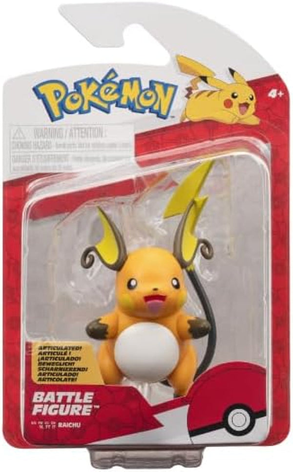Pokémon Battle Figure Pack - 5Cm Figure Raichu Yellow/Orange - Pokemon Playset oficial pentru copii 4+ ani