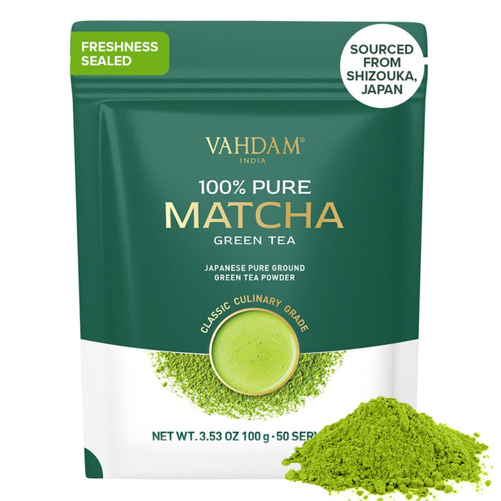 VAHDAM, ceai verde Himalayan (100 g) Ceai verde 100% pur din Himalaya | Fără gluten | Direct de la sursă din India | Preparare fierbinte/rece | Ceai verde vrac