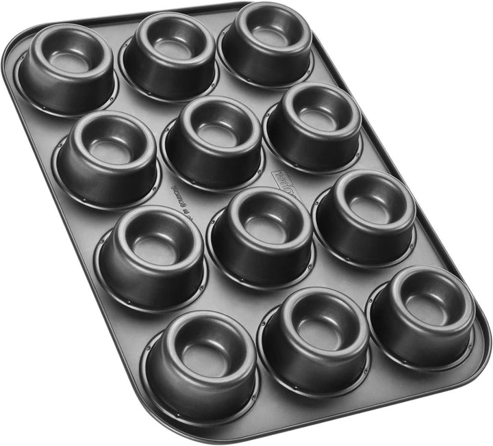 Zenker Cup-Cake-Backblech 12Er Set – Premium Antihaftbeschichtung, Für Perfekte Cupcakes, 385X265X30Mm, Hitzebeständig Bis 230°C