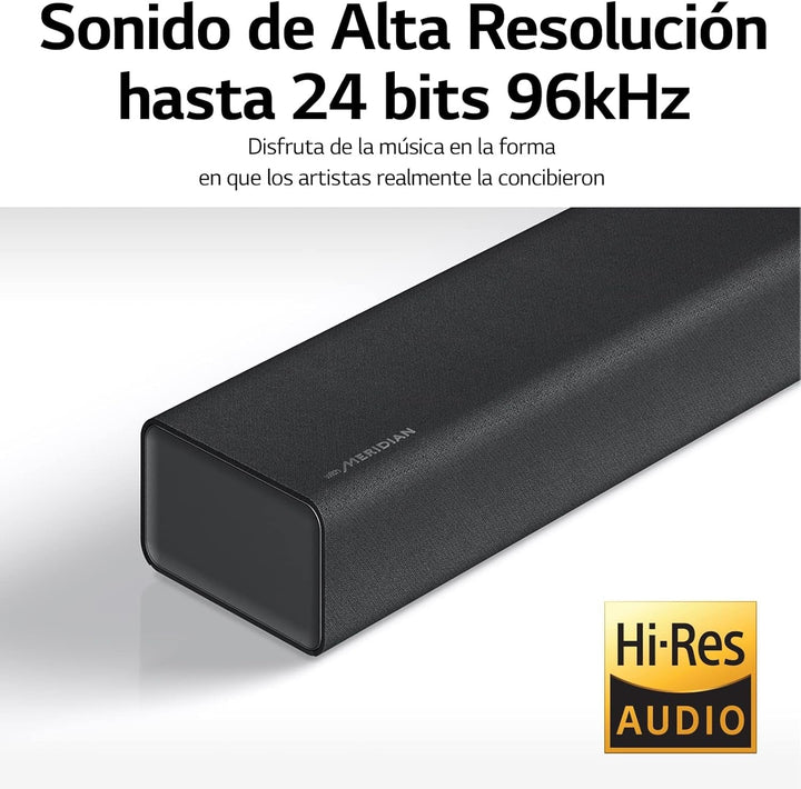 LG S65Q Intelligente Soundbar Mit 420 W Leistung Und 3,1 Kanäle, DTS Virtual:X Und Dolby Digital in Hoher Auflösung Hi-Res 24 Bit/96 Khz Und Meridian Sound Music