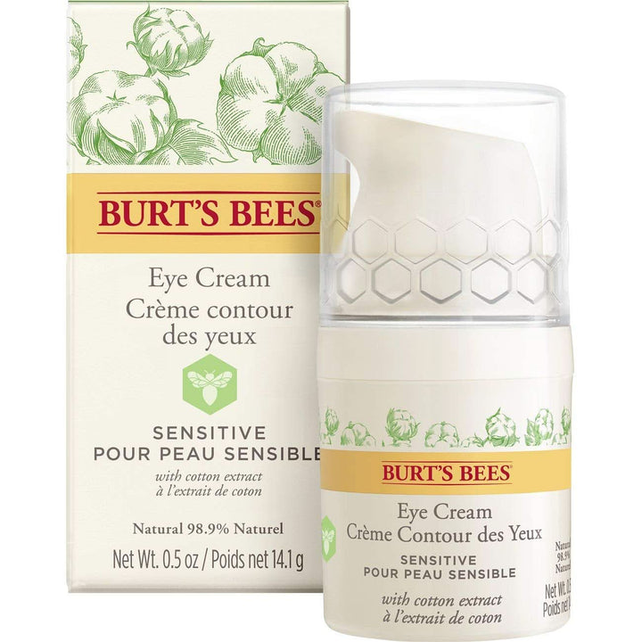 Burt'S Bees Cremă de ochi naturală pentru piele sensibilă cu extract de bumbac, 14 g