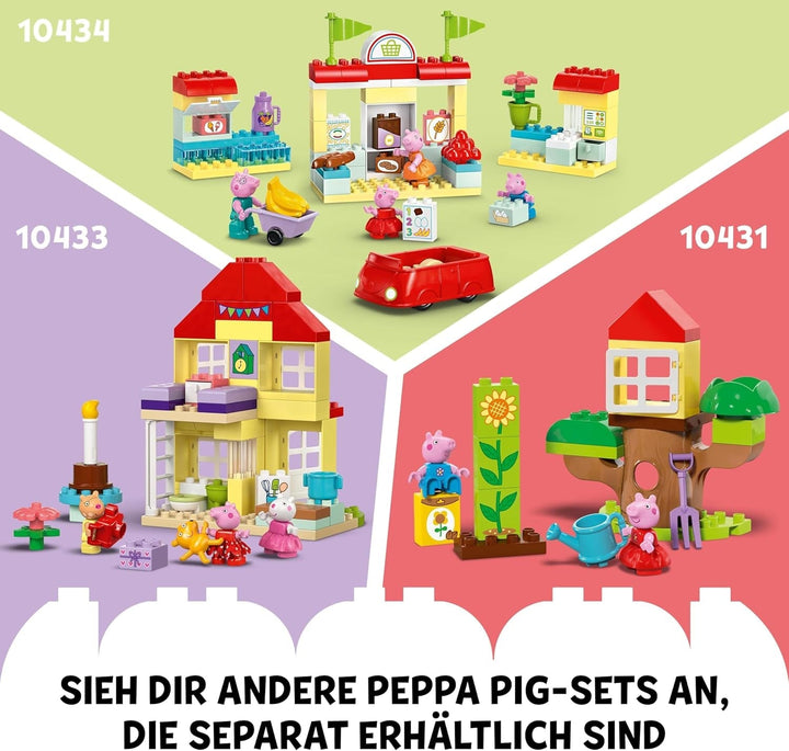 LEGO DUPLO Peppa's Boat Trip: Set de joacă cu barcă de jucărie pentru a construi și reconstrui cu 2 figuri, jucărie creativă, idee de cadou pentru copii de la 2 ani, băieți și fete 10432