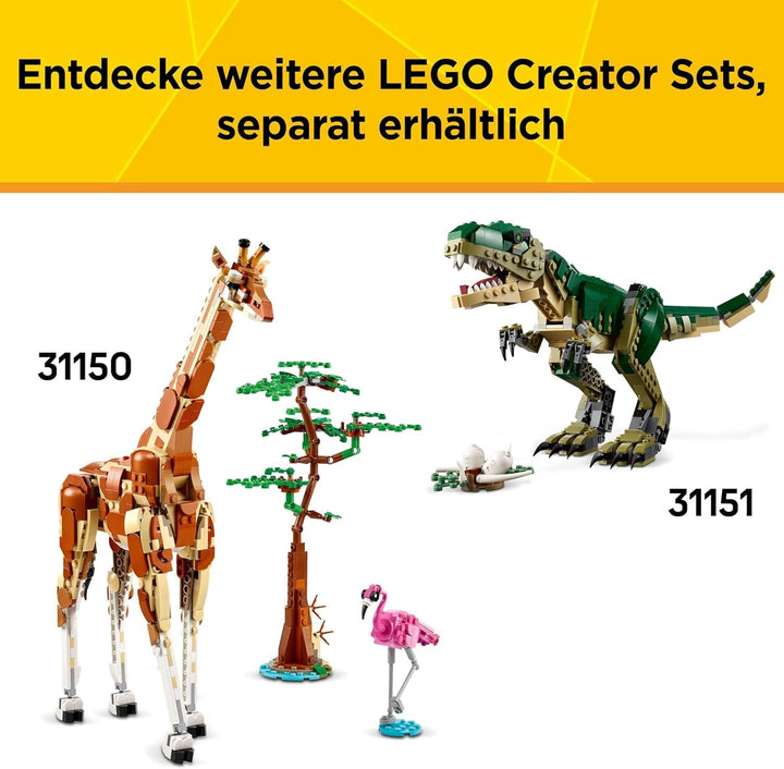 LEGO Creator 3In1 Green Dragon - Jucărie - Convertibil în șarpe de mare sau Phoenix - Jucărie de construit cu animale pentru copii - Cadou pentru băieți și fete de la 9 ani 31161