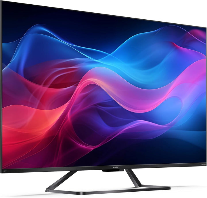 SHARP 50GR8265E Google TV 126 Cm (50 Zoll) 4K Ultra HD 144Hz QLED (Smart TV Ohne Rahmen, Dolby Atmos, Dolby Vision IQ, HDMI 2.1 Mit Earc, VRR Und ALLM)