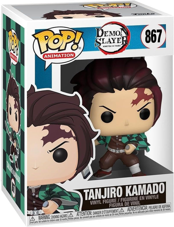 Funko Pop! Animation: Demon Slayer - Tanjiro Kamado - Figură de colecție din vinil - Idee de cadou - Marfă oficială - Jucării pentru copii și adulți - Fanii Anime - Figură model pentru colecționari