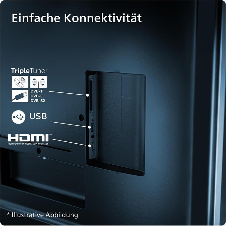Philips 40PFS6009 FHD LED Smart TV - 40-Zoll Display Mit Pixel-Präziser, HD Titan OS Plattform Und Dolby Digital - Funktioniert Mit Alexa Und Google Sprachassistent – Matt Schwarzer