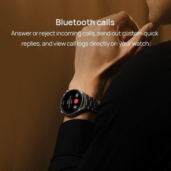 Ceas inteligent Huawei Watch GT 3 Pro 46mm, carcasă din titan, cristal de safir, mod de scufundare, durată lungă de viață a bateriei, încărcare wireless, monitorizarea ritmului cardiac și SpO2, apeluri prin Bluetooth, versiune germană, maro