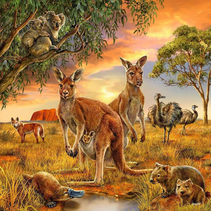 Ravensburger Puzzle pentru copii - 09330 Animale ale Pământului - Puzzle pentru copii de la 5 ani, cu 3X49 piese