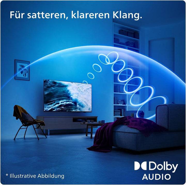 Philips 40PFS6009 FHD LED Smart TV - 40-Zoll Display Mit Pixel-Präziser, HD Titan OS Plattform Und Dolby Digital - Funktioniert Mit Alexa Und Google Sprachassistent – Matt Schwarzer