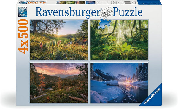 Ravensburger Puzzle - 4 Seasons - 4X 500 piese puzzle jigsaw pentru adulți și copii cu vârsta de peste 12 ani
