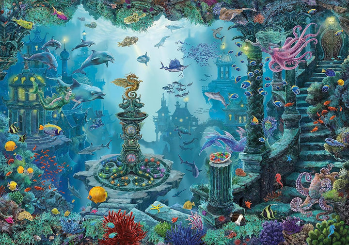 Ravensburger EXIT Puzzle Kids - 13394 În Regatul Subacvatic - puzzle jigsaw 368 piese pentru copii de peste 9 ani, puzzle pentru copii