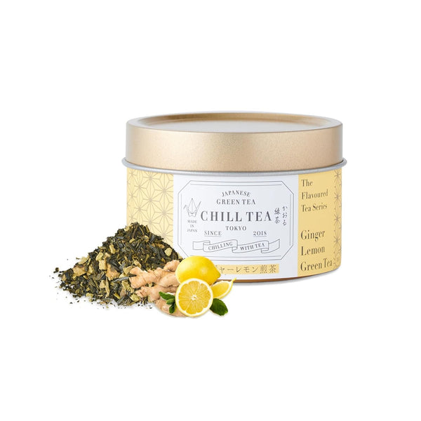 Ceai verde cu ghimbir și lămâie de  - 100% ceai verde japonez - aromă de citrice (30 g)