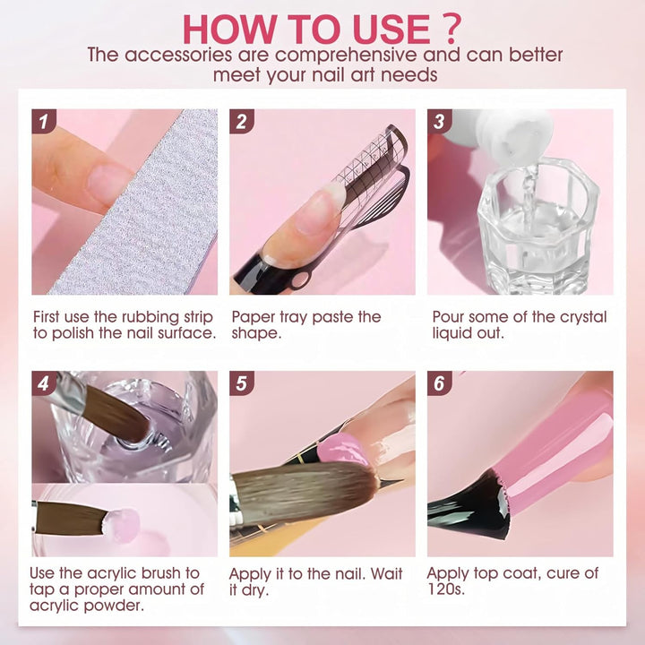 Soluție de îndreptare Polygel, Kit pentru unghii Polygel Slip Solution, Soluție de îndreptare 75 ml, Include 5 cleme pentru vârfuri de unghii, 3 perii de unghii, 1 cupă de cristal, 100 foi de curățare