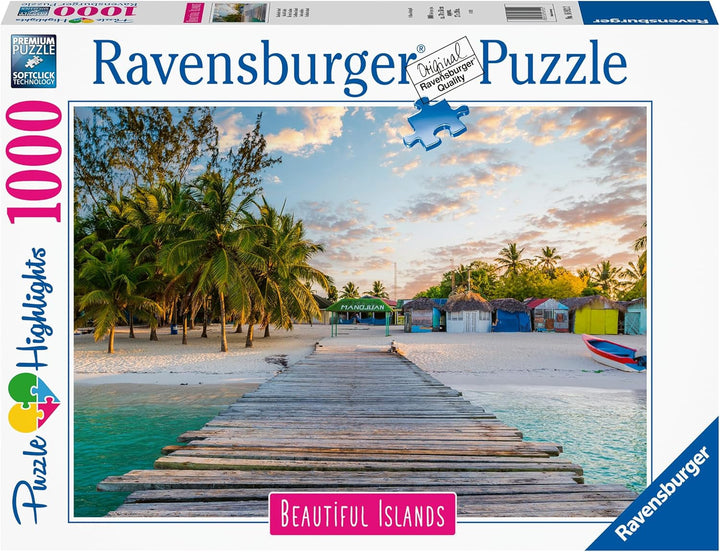 Ravensburger Puzzle Beautiful Islands 16912 - Insula Caraibe - puzzle jigsaw de 1000 de piese pentru adulți și copii de peste 14 ani