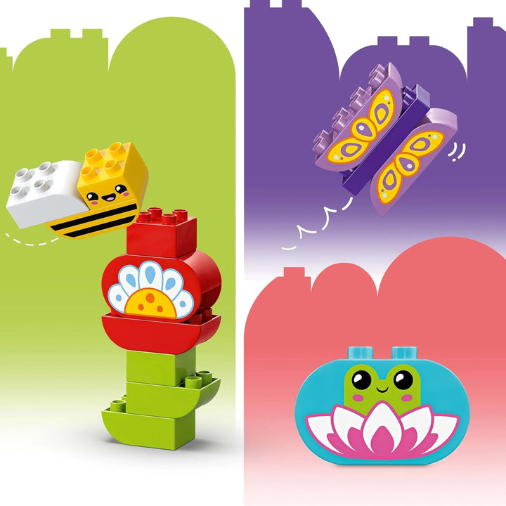 LEGO DUPLO Town Creative Flower Garden, Jucărie stivuibilă, Permite copiilor mici de la 2 ani să se joace imaginativ, Set de construcție pentru a promova dexteritatea, Jucărie educativă pentru copiii preșcolari 10444