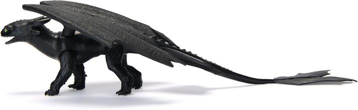 Dreamworks How to Train Your Dragon, 22cm lungime dragon de bază figura Toothless, jucărie pentru copii cu vârsta de 4+