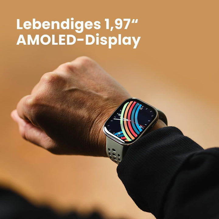Amazfit Bip 6 Smart Watch 46mm, baterie 14 zile, 1.97" AMOLED, GPS & hărți gratuite, AI, funcție de apelare text Bluetooth, sănătate, fitness tracker somn, 140+ moduri de antrenament, 5 ATM, piatră