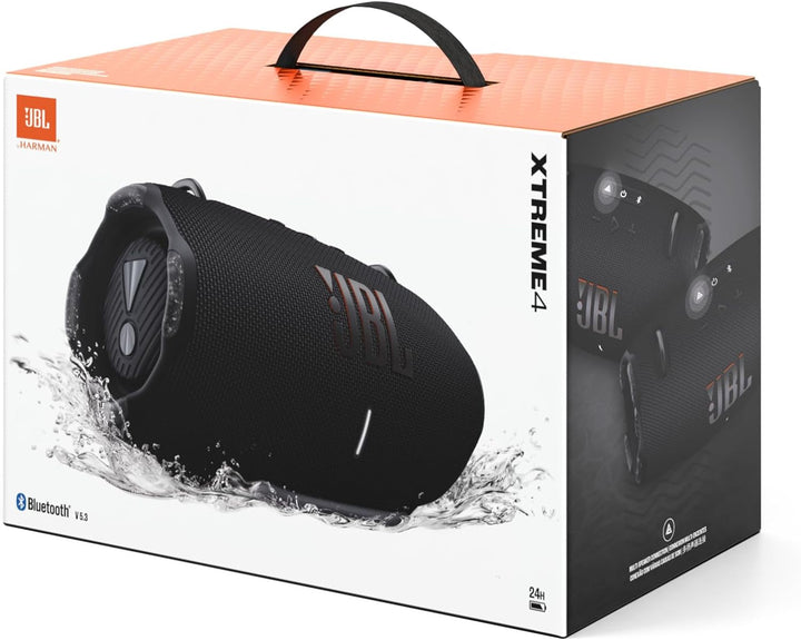 JBL Xtreme 4 Music Box în negru - boxă portabilă Bluetooth cu bas profund, Ki-Sound Boost și Powerbank integrat - rezistent la apă și praf - 24 de ore de funcționare
