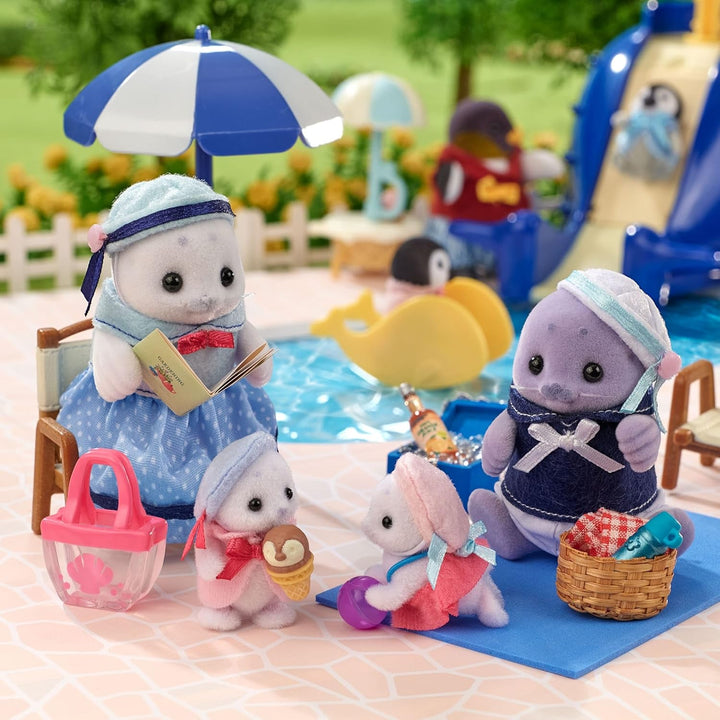 Sylvanian Families - 5759 Familia Seal, figură de animal, jucărie detaliată pentru copii cu vârsta de peste 3 ani