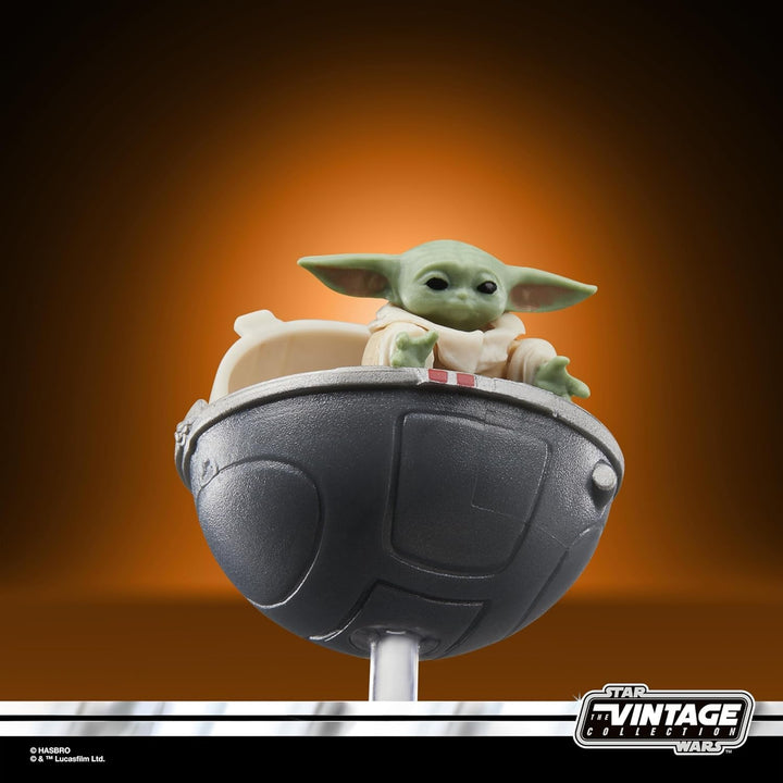 Star Wars Colecția Vintage Grogu, Figura de acțiune Mandalorian (Scară 9.5 Cm)