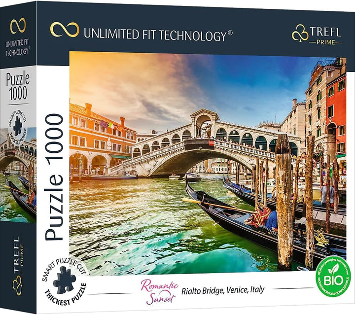 Trefl 26196 1500 elemente, carton cel mai gros, organic, ECO, Italia, apus de soare, divertisment pentru adulți și copii de la 12 ani, Uft-Puzzle Romantic Sunset: Vernazza, Liguria, Italia