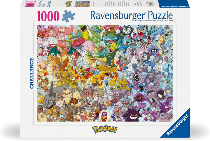 Ravensburger Puzzle 1000 piese 12000460 Challenge Pokémon - Toți cei 150 de Pokémon din prima generație ca un puzzle provocator pentru adulți și copii cu vârsta de 14 ani și peste