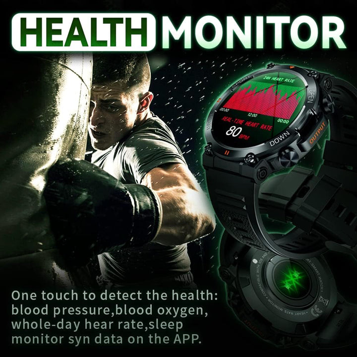 Smartwatch bărbați cu funcție de telefon, 1.39 inch 360 * 360HD, fitness ceas bărbați control muzică, ritm cardiac, pedometru, calorii, etc.Fitness tracker pentru bărbați ios Android (negru)
