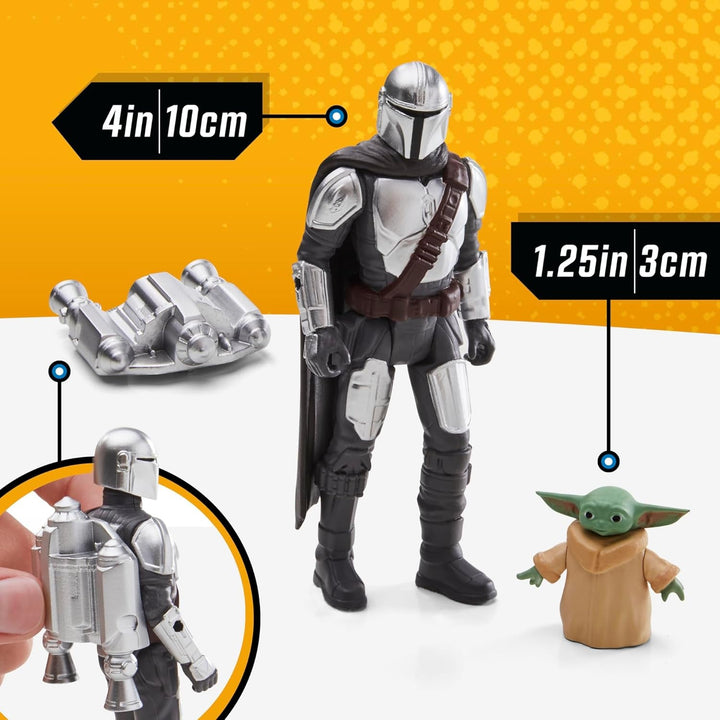 Star Wars Epic Hero Series N-1 Starfighter of the Mandalorian, Figuri de acțiune mari și accesorii captivante pentru manevre palpitante, cadou captivant
