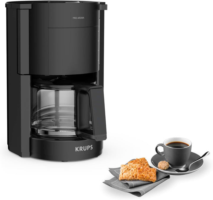 Cafetieră cu filtru programabil Krups KM480D Excellence din oțel inoxidabil, cronometru de 24 de ore, cap de apă pentru selectarea puterii de preparare, mod de preinfuzie, sistem anti-picurare, capacitate 1,25 litri, 15 cești