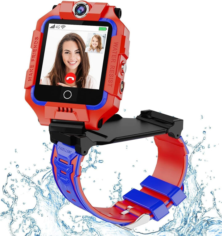 T45 Smartwatch pentru copii, smartwatch 4G pentru copii, GPS tracker pentru copii, ceas de mână pentru copii băieți, ceas pentru copii cu apel telefonic video, mesaje, mod școală, funcție SOS, cameră și pedometru (violet)