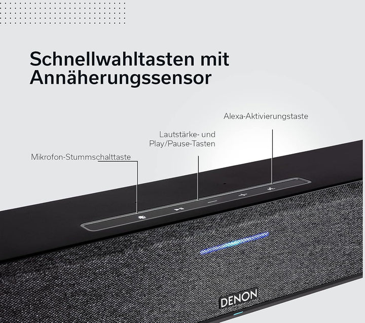 Denon Home Sound Bar 550 Kompakte Heimkino Soundbar Mit Dolby Atmos, DTS:X, Alexa Built-In, WLAN, Bluetooth, Airplay 2, HEOS Built-In, HDMI Earc, 4K Ultra-Hd, Dolby Vision, HDR10, Schwarz