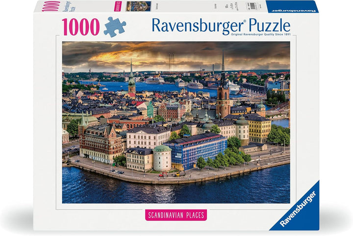 Ravensburger Puzzle Locuri scandinave 12000114 - Stockholm, Suedia - puzzle jigsaw de 1000 de piese pentru adulți și copii de peste 14 ani