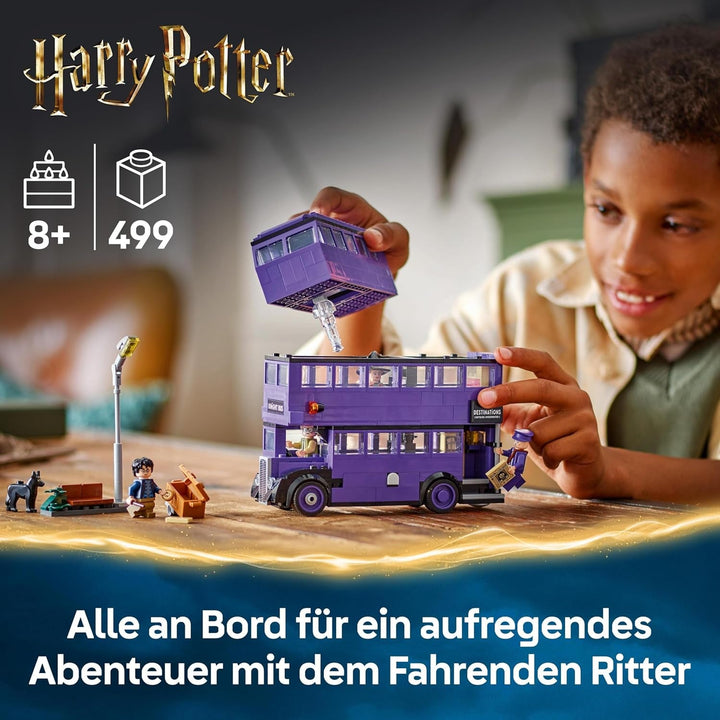 LEGO Harry Potter Adventures With The Travelling Knight, set de construcție cu 5 minifigurine, inclusiv Ernie Prang, Stan Shunpike & Padfoot, jucărie de autobuz pentru fanii lumii vrăjitorilor, băieți și fete de la 8 ani 76446