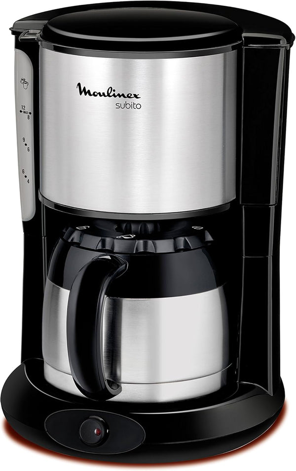 Moulinex FT360811 Cafetieră termică Subito oțel inoxidabil, negru