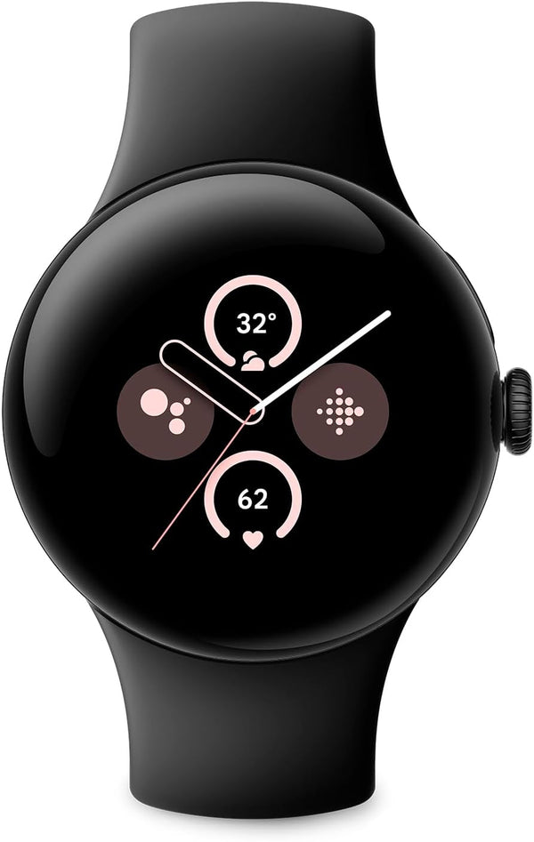 Google Pixel Watch 2 - cele mai bune de la Google și Fitbit - măsurarea ritmului cardiac, gestionarea stresului, funcții de securitate - Android - carcasă din aluminiu negru mat - curea sport din obsidian - LTE