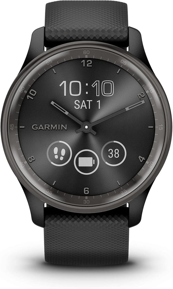 Garmin vÃvomove Trend - smartwatch hibrid cu mâini analogice și ecran tactil. Funcții de fitness/sănătate, analiza somnului, Garmin Pay, notificări de pe smartphone și până la 5 zile de autonomie