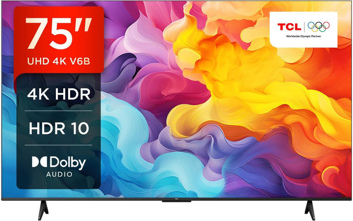TCL 43V6C 43 Zoll Direct LED TV, 4K HDR Fernseher, Smart TV Mithilfe Von Google TV (Dolby Audio, Motion Clarity, Kompatibel Mit Google Assistant & Alexa)