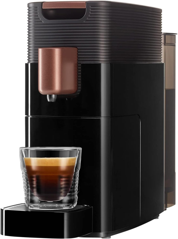 Aparat cu capsule K-Fee ONE pentru cafea, ceai și cacao | Aparat de cafea compact | Încălzire rapidă | Rezervor de apă de 0,8 L | 19 bar | Cupru negru | Câștigătorul testului Stiftung Warentest 2023
