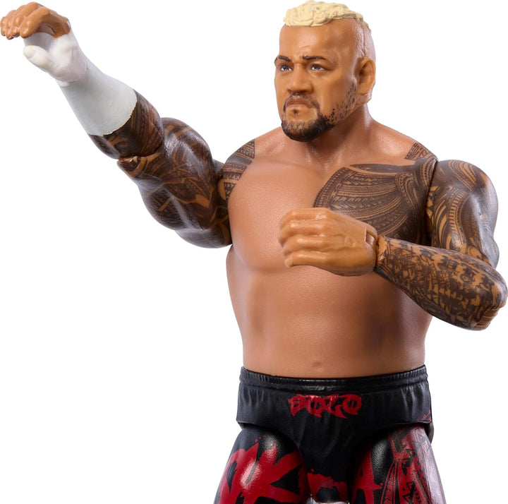 Mattel WWE Solo Sikoa Action Figure, Main Battle Series #151, Aprox. 15cm inaltime Figura de colectie cu 10 puncte de miscare si aspect realist, JCV28