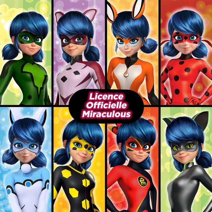 Bandai - Miraculous Ladybug - Doll Marinette Colour Change Surprise - Păpușă articulată Miraculous, 26 Cm + 3 surprize - Model aleatoriu - P50390