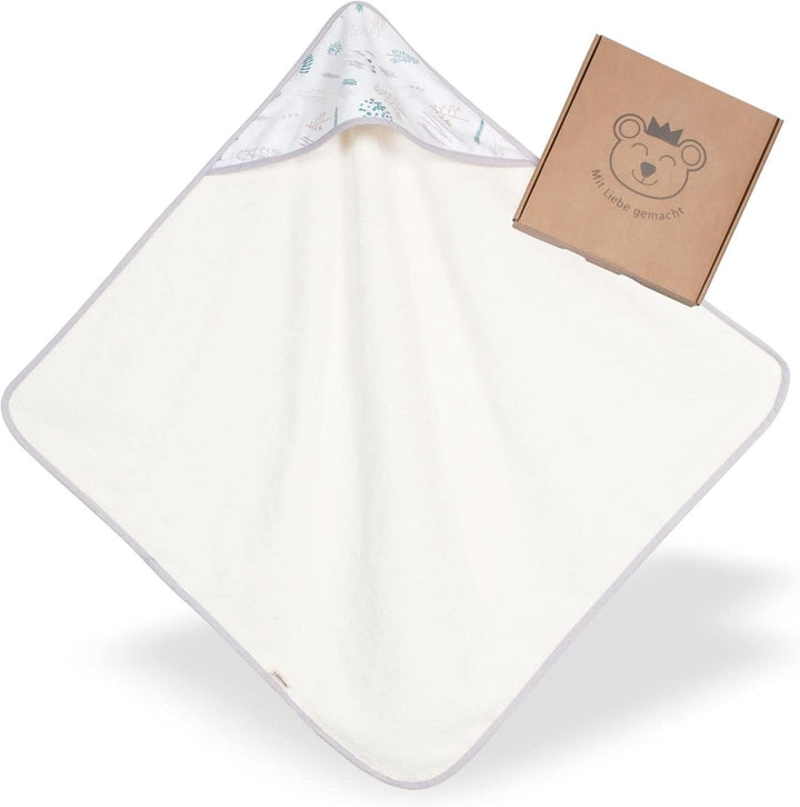 Kolibri Baby-Handtuch Mit Kapuze | 75 X 75 Cm | 100% Baumwolle | Oeko TEX 100 | Kliniklieferant Nr. 1 | Unisex I Geschenk Zur Geburt I Tupfen I