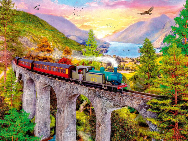 Ravensburger Puzzle 12000795 - Călătorie cu trenul în toamnă - puzzle jigsaw de 1500 de piese pentru adulți și copii de peste 14 ani,