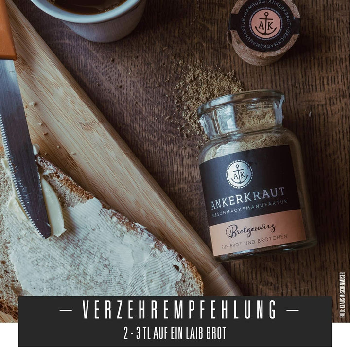 Ankerkraut, condiment pentru pâine Hamburg, amestec de condimente pentru pâine pentru coacerea pâinii și a rulourilor, 70 grame