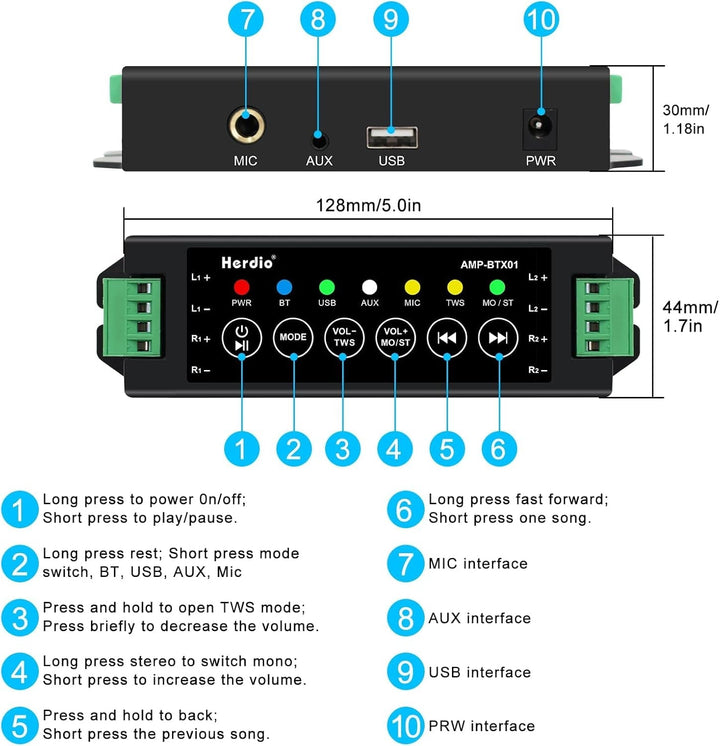 STUDIOFINIX 5,25 Zoll 600 Watt Wasserdicht Außenlautsprecher Outdoor-Lautsprecher Kompatibel Mit Bluetooth Für Garten, Perfekt Für Terrasse, Veranda, Restaurant, Home (4 Lautsprecher)