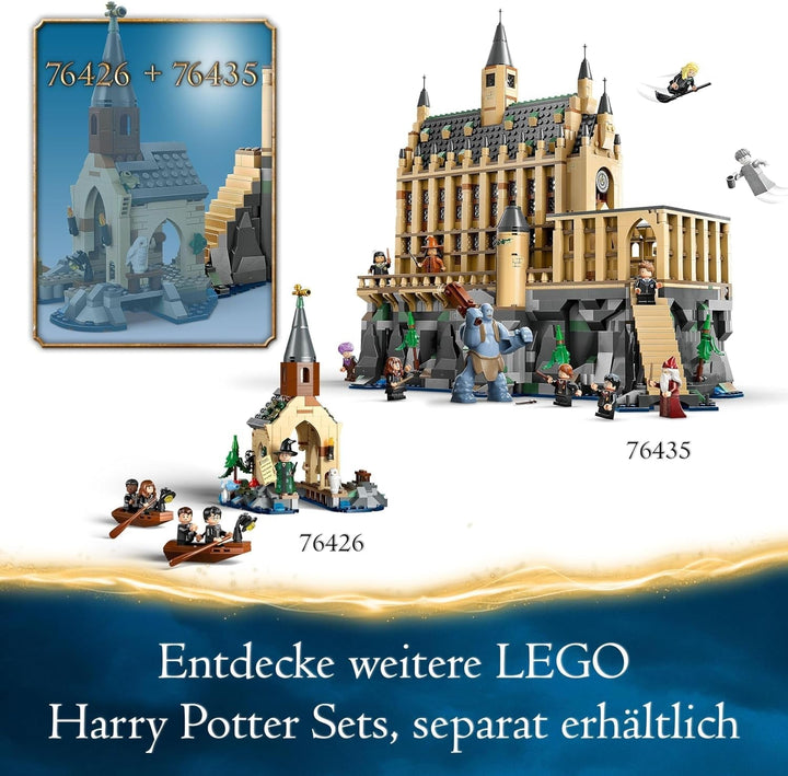 Castelul Hogwarts LEGO Harry Potter: Sala Mare, jucărie de colecționat, cu 11 minifigurine, inclusiv Hermione Granger, cadou magic pentru băieți și fete 76435